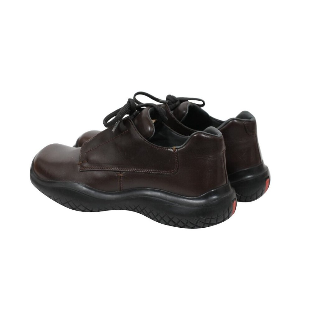 Prada Mens Vintage Chunky Derby US 7 UK 6 Brown Leather AW99 Vibram Square Toe - Picture 5 of 11